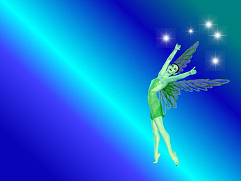 the green fairy, fairy, blue, good-fairy, green HD wallpaper