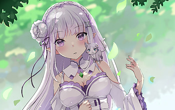 Emilia (Re:zero), Anime, Re:zero Starting Life In Another World, Pack (Re:zero) HD wallpaper