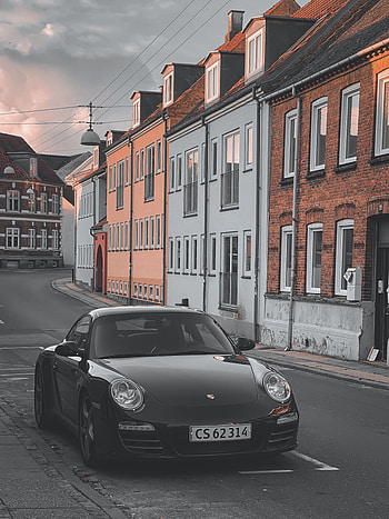 Porsche Carrera 4s, cloud, sky, denmark, car, carerra, manual HD phone wallpaper