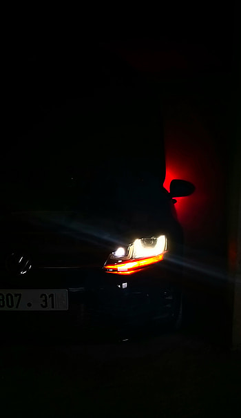 Golf GTi, automotive lighting, automotive parking light, MK7, black, volkswagen golf HD phone wallpaper
