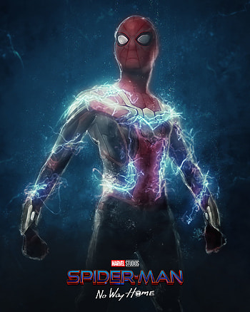 Spider man-no way home, electric art, marvel, spider man, no way home HD phone wallpaper