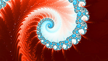 Trippy Psychedelic Fractal, colorful, colors, red, Abstract, fractal HD wallpaper