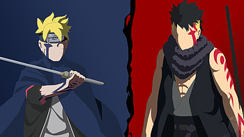 Boruto Uzumaki Kawaki Blue Red Background Boruto HD wallpaper