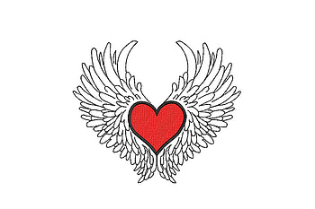 Heart With Wings, Creative fabrica design, Symbol of love, Expressive art HD wallpaper