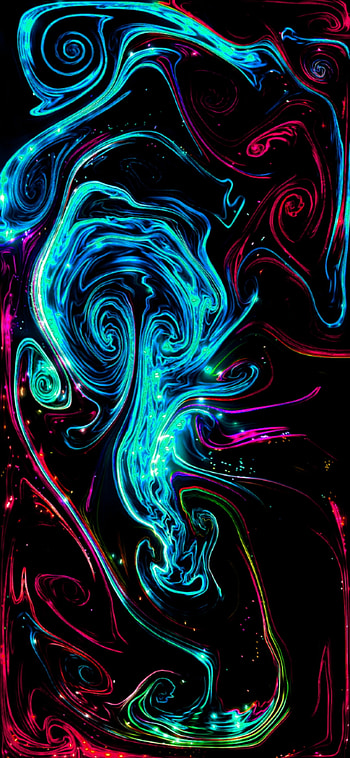 Red and cyan smoke, aqua, magenta HD phone wallpaper