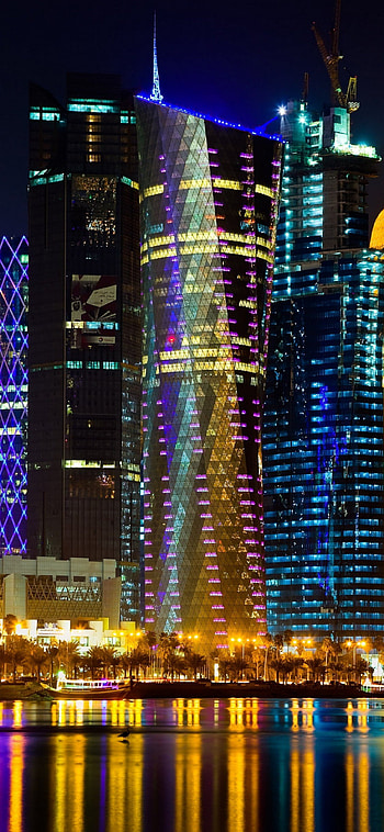 Qatar skyline HD phone wallpaper