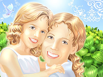 Mom and daughter, flower, mom, mother, girl, bride, people, woman, daughter HD wallpaper