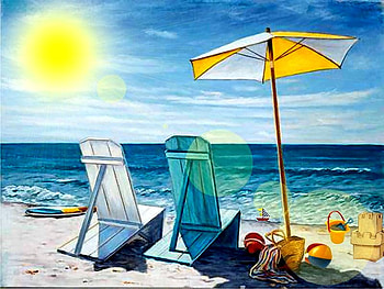 A DAY AT THE BEACH, sand, sun, ocean, beach HD wallpaper