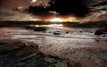 Landscape, Sky, Sea HD wallpaper