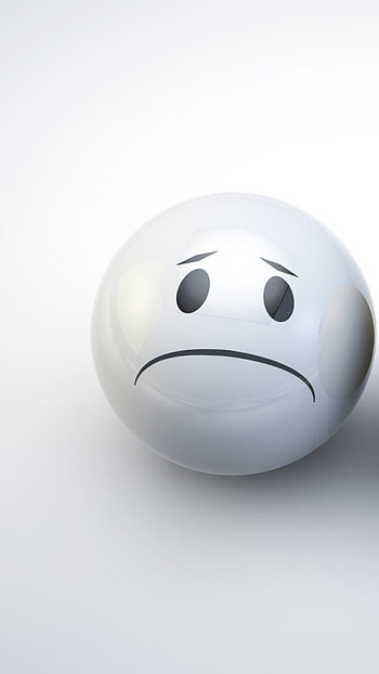 Sad Smile, Sad Face, White Ball HD phone wallpaper