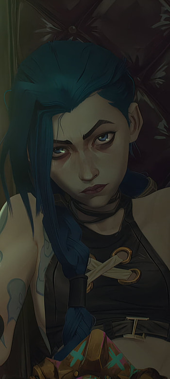 Arcane, eye, nose, league of legends, jinx, lol, girl, anime HD phone wallpaper