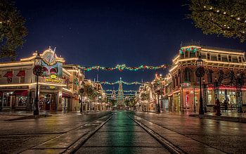 Cities, Sky, New Year, City, Lights, Road, Christmas, Holiday HD wallpaper