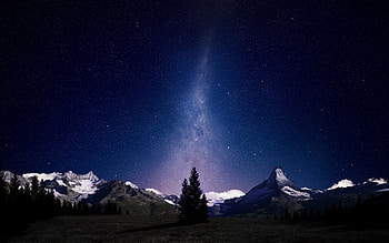 Swiss Alps Night, alps, nature, night HD wallpaper