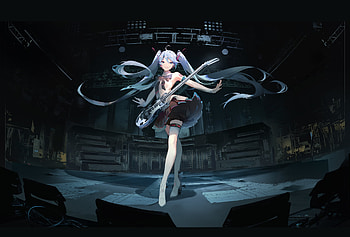 Hatsune Miku Vocaloid Anime Girl, hatsune-miku, vocaloid, anime, anime-girl, artist, artwork, digital-art HD wallpaper
