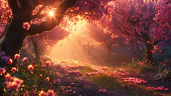 Enchanting Spring Blossom Sunrise, spring HD wallpaper