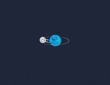 Earth & moon, dance, minimal HD wallpaper