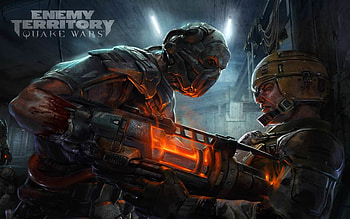 Strogg Soldier Pins Back Gdf Marine - Quake Wars Enemy . HD wallpaper