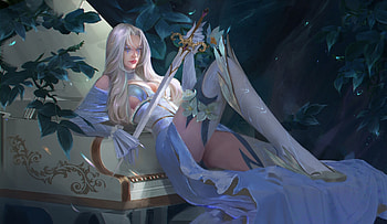 Fantasy girl, blue, girl, fantasy, meva eyuboglu HD wallpaper