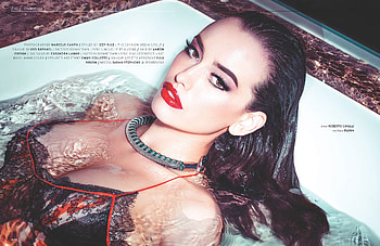 Sarah-Stephen, Stephen, Sarah, model, bath HD wallpaper