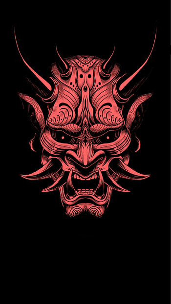 Oni 2 (u Averyarflin) Removed The Text And Upscaled It A Little Bit. Japanese Art, Japanese Tattoo Art, Samurai Artwork, Japanese Oni Mask HD phone wallpaper