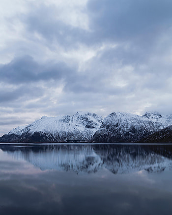 Nature, Water, Mountains, Snow, Rocks, Reflection, Snow Covered, Snowbound HD phone wallpaper