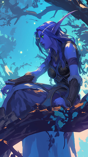 Elegant Elf: World of Warcraft , video game, World of Warcraft, elf HD phone wallpaper