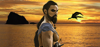 Khal Drago Artwork, game-of-thrones, tv-shows, artwork, artist, digital-art, jason-momoa HD wallpaper