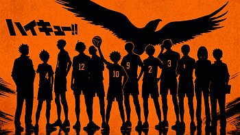 Haikyū!! — Karasuno's Shadow Lineup, Volleyball, Anime, Silhouette HD wallpaper