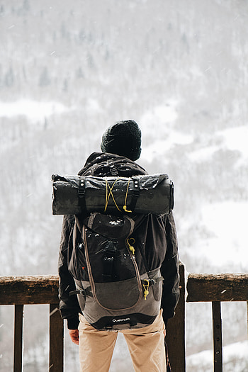 Snow, Miscellanea, Miscellaneous, Journey, Human, Person, Backpack, Rucksack, Tourist HD phone wallpaper