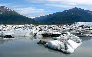 Nature, Water, Mountains, Snow, Shore, Bank HD wallpaper