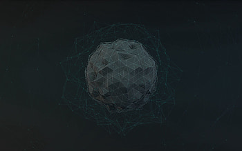 Dark, Surface, Grid, Form, Ball HD wallpaper