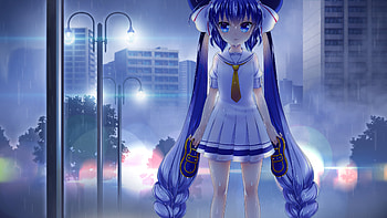 Otomachi Una Rainy Night Vocaloid, vocaloid, anime, anime-girl, artist, artwork, digital-art HD wallpaper