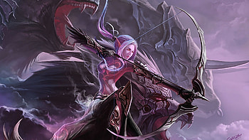 Blood Dark Fantasy Art Women | fantasy art women elf archer weapons background HD wallpaper