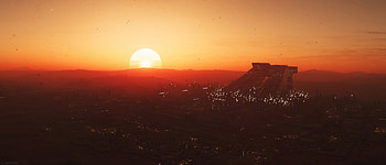 Star Citizen Sunset In Hurston Planet, star-citizen, games, pc-games, sunset HD wallpaper