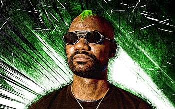 Green Velvet, grunge art, american singer, music stars, green abstract rays, american celebrity, Curtis Alan Jones, superstars, Green Velvet HD wallpaper