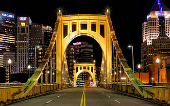 Roberto Clemente Bridge, Pittsburgh HD wallpaper
