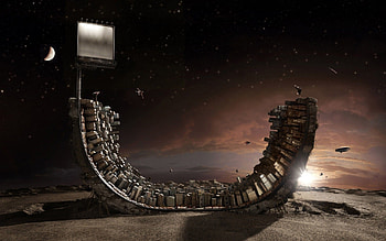 Half pipe city, skateboard, digital-art, . HD wallpaper