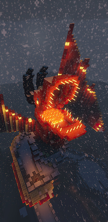 Minecraft Dragon, Mythical creature, Fiery breath, Epic battles HD phone wallpaper