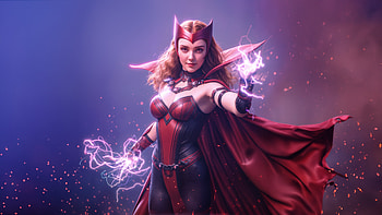 Scarlet Witch Focused Heroine, scarlet-witch, supervillain, superheroes, artwork, digital-art, ai, deviantart HD wallpaper