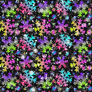 Rainbow snowflakes bg, Christmas, background, snow, pattern, winter, colorful, xmas HD phone wallpaper