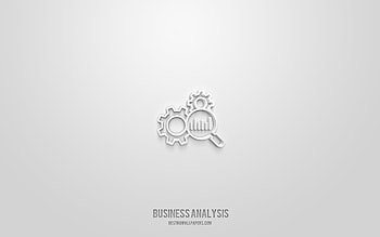 Business Analysis 3d icon, white background, 3d symbols, Business Analysis, business icons, 3d icons, Business Analysis sign, business 3d icons HD wallpaper