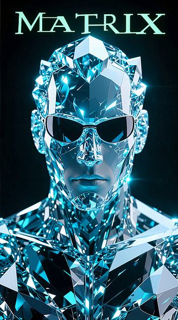 Matrix Crystal — , cyborg, crystal, sunglasses, Science Fiction HD phone wallpaper