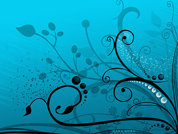 Cool Blue, blue, black, , line, abstract, flower, lines, wave, white, magic, beautiful, spots, hana-shiro, cool, vector, nature, flowers HD wallpaper