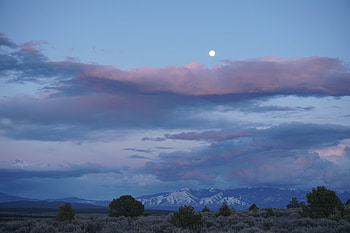 Nature, Sky, Mountains, Twilight, Clouds, Dusk HD wallpaper