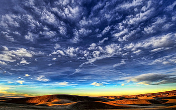 gorgeous desert sky r, desrt, dunes, clouds, sky, r HD wallpaper