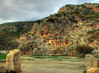 one of the most important of six Lycian cities myra,turkey, turkey, myra HD wallpaper