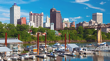 The Mississippi River, Memphis Skyline HD wallpaper
