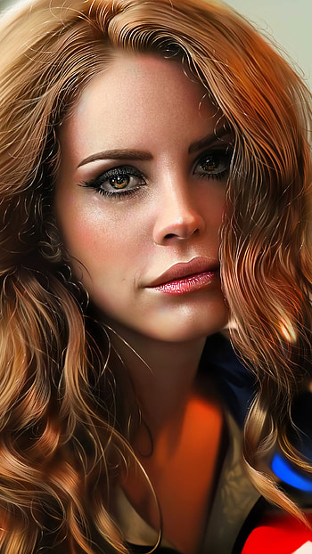 Lana Del Rey, beautiful, lip, beauty, red-hair, portrait HD phone wallpaper
