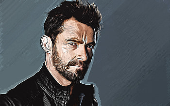 Hugh Jackman, , vector art, Hugh Jackman drawing, creative art, Hugh Jackman art, vector drawing, popular actors, Hugh Jackman portrait HD wallpaper