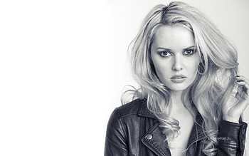 Carla Monaco, white, model, black, blonde, face, bw, girl HD wallpaper